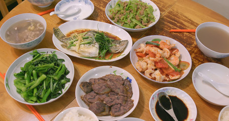 Family dinner at home