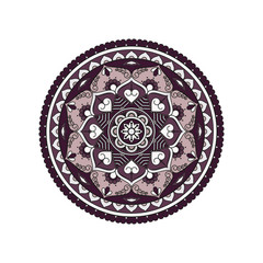 Mandala. Round ornament floral pattern. Decorative element. Oriental motif.