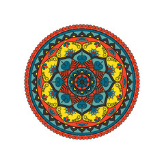 Mandala. Round ornament floral pattern. Decorative element. Oriental motif.