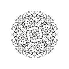 Mandala. Round ornament floral pattern. Decorative element. Oriental motif.