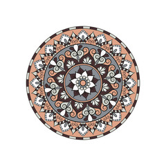 Mandala. Round ornament floral pattern. Decorative element. Oriental motif.