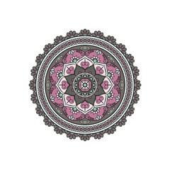 Mandala. Round ornament floral pattern. Decorative element. Oriental motif.