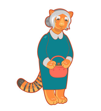 Vector old tigress character