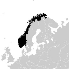 Norway with neighboring European countries