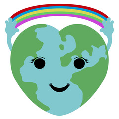Happy globe image