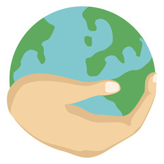 globe in a hand