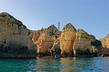Naklejka premium Le littoral de Ponta da Piedade, Lagos, Algarve, Portugal