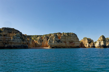 Fototapeta na wymiar Le littoral de Ponta da Piedade, Lagos, Algarve, Portugal