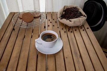 A cup of irish coffee in the morning