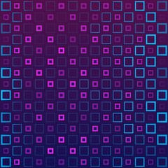 Abstract background with colorful squares and wavy thickness gradient