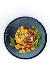 Chicken with Lemon Confit Ground Potatoes