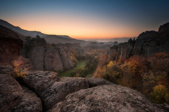 Before the sunrise at the Belogradchik rocks, Bulgaria