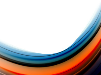 Abstract wave lines fluid color stripes. Vector artistic illustration for poster or web banner
