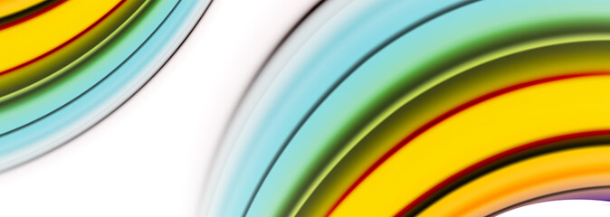 Abstract wave lines fluid color stripes. Vector artistic illustration for poster or web banner