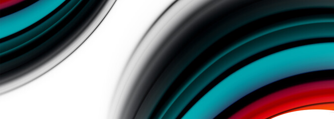 Abstract wave lines fluid color stripes. Vector artistic illustration for poster or web banner