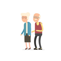 grandmother and grandfather vector icon