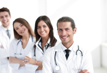 Fototapeta premium Team of doctors and nurses as colleagues in hospital