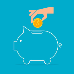 Saving money concept