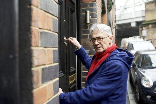 Portrait of a senior male in an urban street