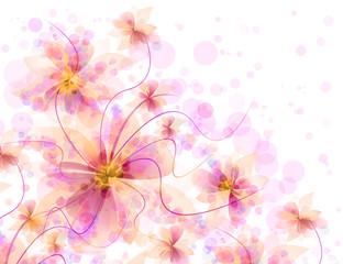 Floral romantic tender pink background.