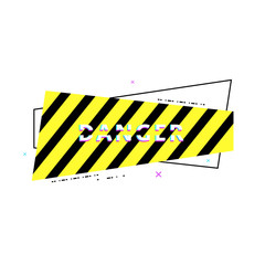 Danger banner. Vector illustration.