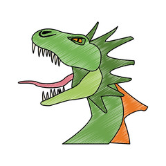 Obraz premium dragon fantastic creature cartoon vector illustration graphic design