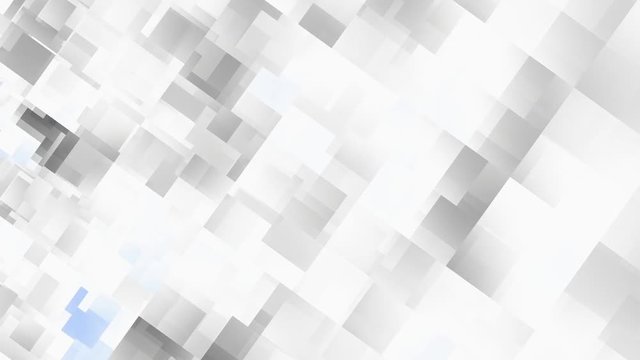Moving white low poly shapes. Geometric and blurred transform. Abstract screensaver for video. Looping footage.