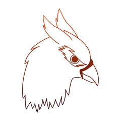 Hippogriff head fantastic creature cartoon vector illustration graphic design