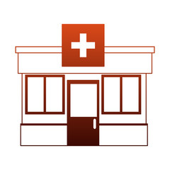 Obraz premium Hospital building symbol vector illustration graphic design