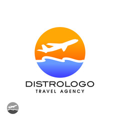 travel agency logo vector template. Holiday logo template vector icon 