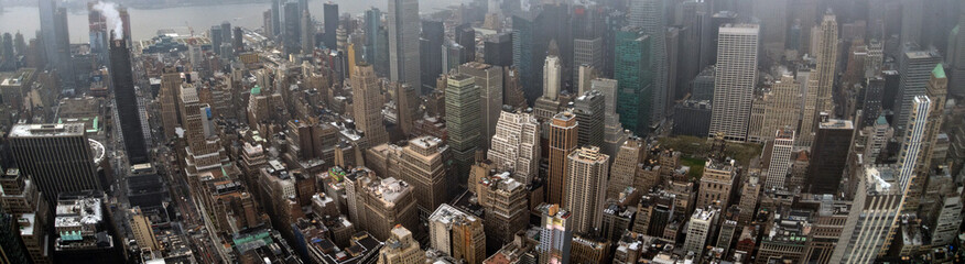 new york manhattan skyscrapers aerial view