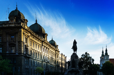 Obraz premium antique building view in Krakow, Poland