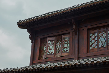 house, architecture, building, wooden, home, ancient, wood, temple, roof, garden, village, sky, traditional, rural, nature, travel, landscape, asia, green, summer, cottage, hut, grass, china, tree