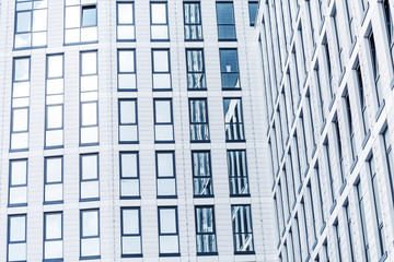 exterior of glass office skyscrapper building