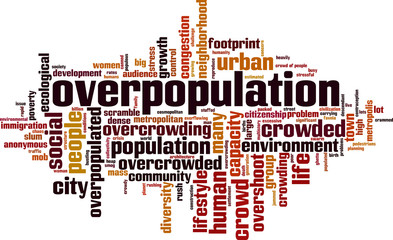 Overpopulation word cloud