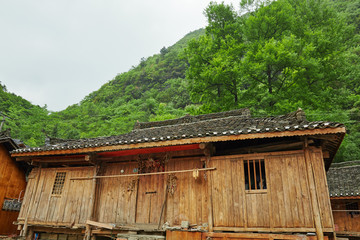 house, architecture, building, wooden, home, ancient, wood, temple, roof, garden, village, sky, traditional, rural, nature, travel, landscape, asia, green, summer, cottage, hut, grass, china, tree