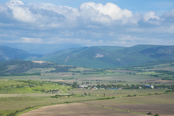 Fototapeta na wymiar Mountain landscape view from Sapun mountain