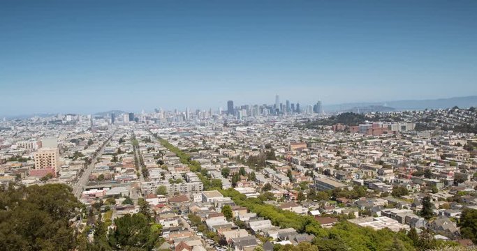 San  Francisco Downtown and Urban Sprawl Seen from Bernal Heights.