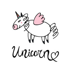 Obraz na płótnie Canvas Funny unicorn. 
