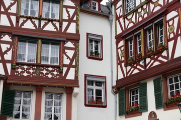 Fototapeta premium Bernkastel-Kues - town in Rhineland-Palatinate region of Germany. Old decorative architecture.
