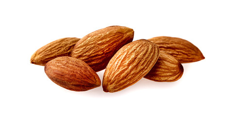 Almond. Almond nut isolated. Almond slice. Full depth of field.