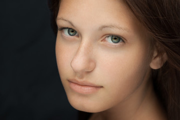 Portrait of a young beautiful caucasian woman 