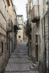 Fototapeta na wymiar Street of the old town in Ragusa, Sicily, Italy