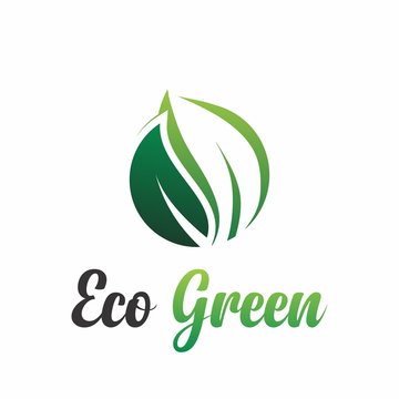 eco green logo design for nature and environment
