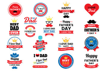 father day Birthday Vector Logo for banner