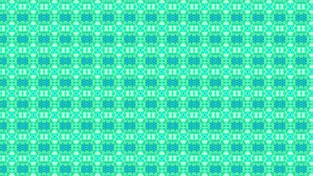Fondo de animaci&oacute;n de movimiento abstracto en estilo &aacute;rabe con patrones cambiantes, el patr&oacute;n cambia continuamente la forma y el color verde y azul