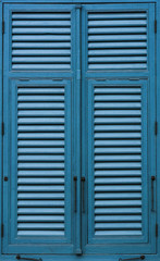 classic blue wood window