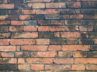 Red brick wall.