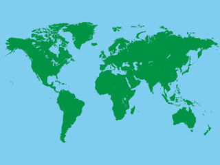 Fototapeta na wymiar Vector image of world map.