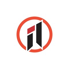 Obraz premium N letter logo design for company, technology and branding 